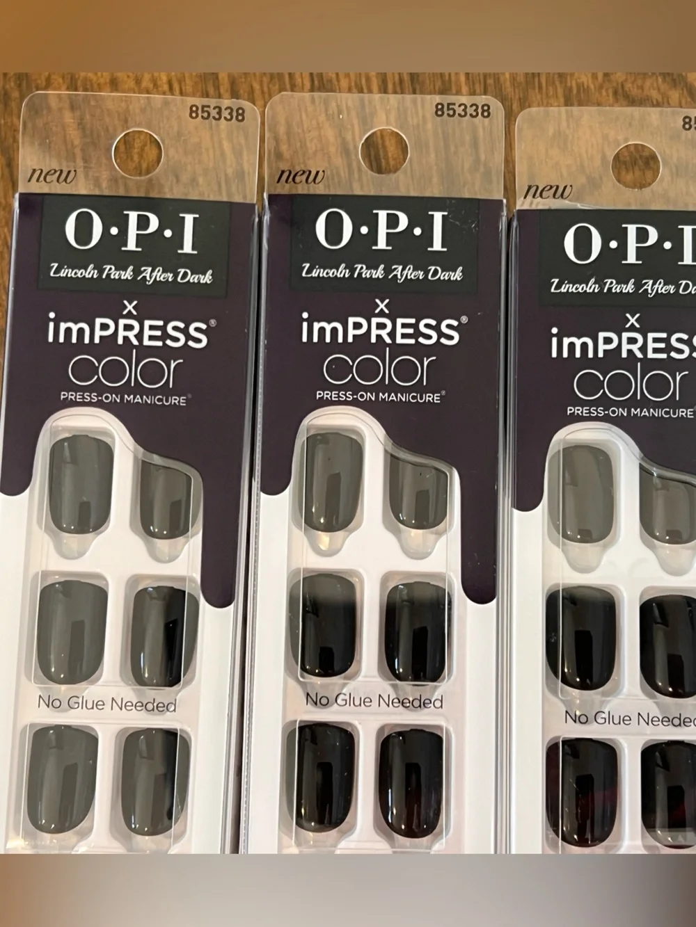 OPI x imPRESS Press-On Nails Bundle-Lincoln Park After Dark & Malaga Wine 6 NWt